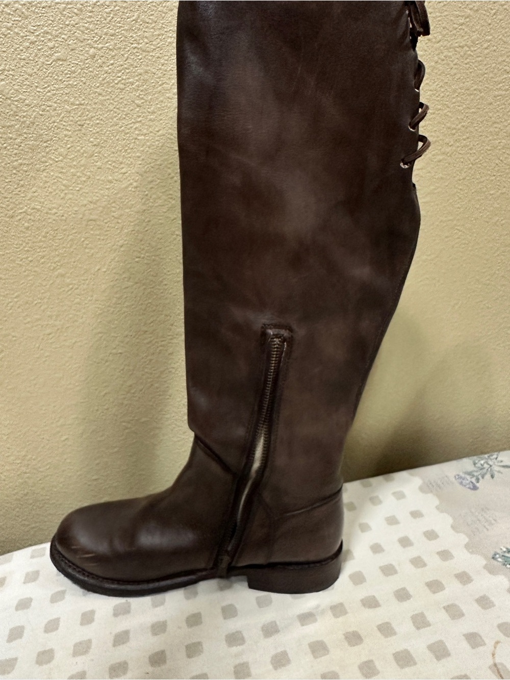 BED STU Manchester Distressed Teak Riding Boots BedStu Size 9